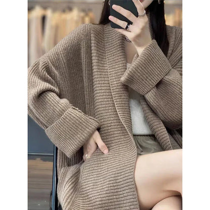 Women's Casual Warm Long Cardigan Sweater