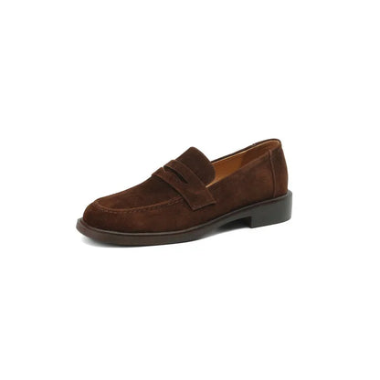 Women's Kid Suede Loafers