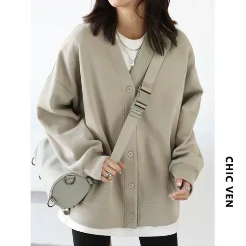 Casual Knit Zip-Up Jacket