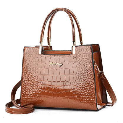 Chic Serpentine Pattern PU Leather Tote