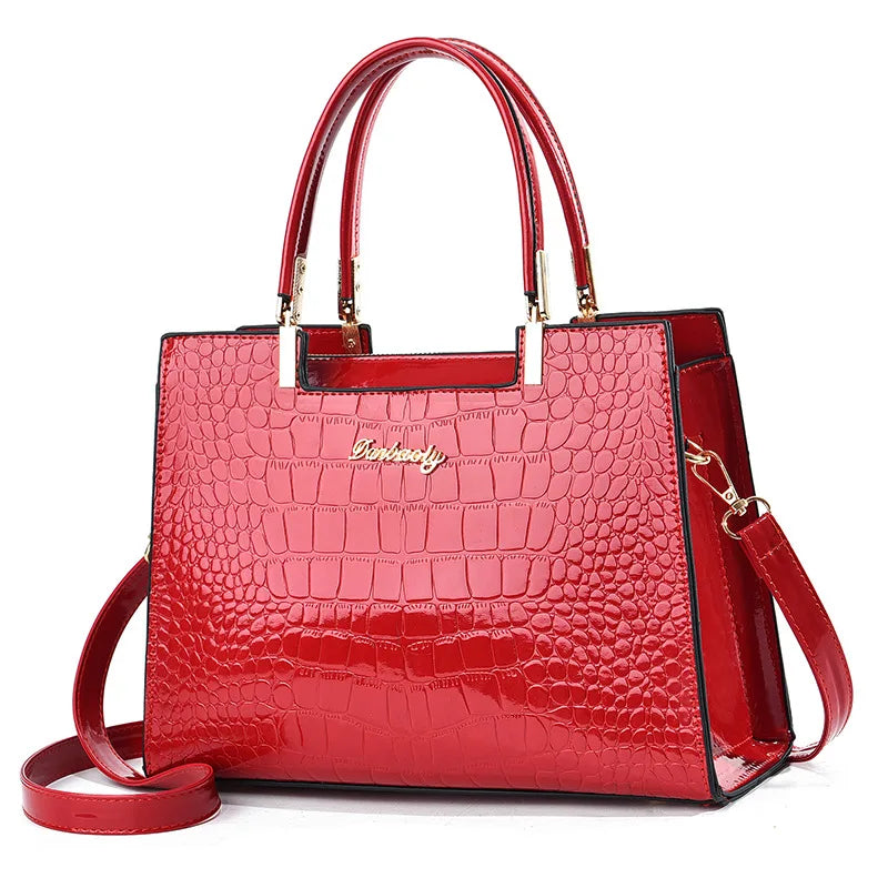 Chic Serpentine Pattern PU Leather Tote