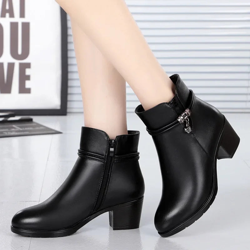 Women's Genuine Leather Ankle Boots