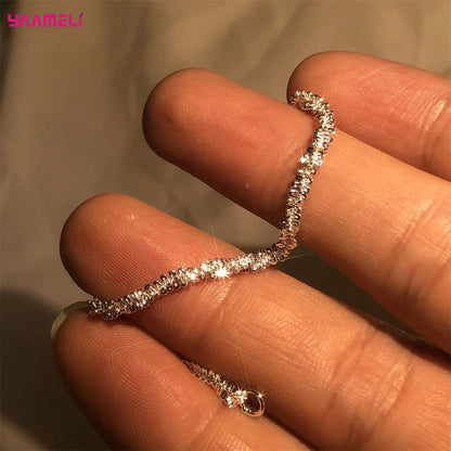 925 Sterling Silver Zircon Bracelet