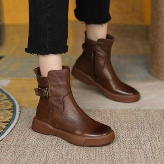 Thick Soled Casual Short Boots