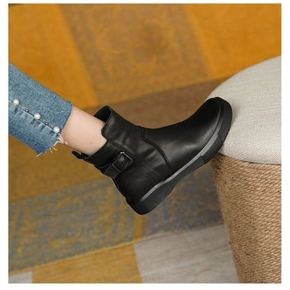 Thick Soled Casual Short Boots