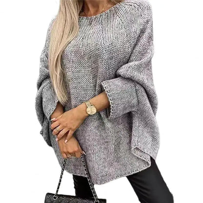 Elegant Batwing Sleeve Knit Sweater