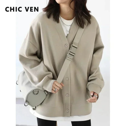 Casual Knit Zip-Up Jacket