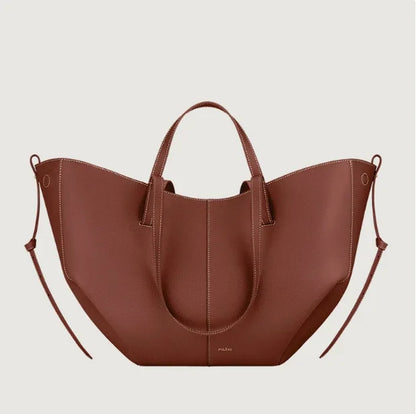 Elegant Leather Bucket Bag