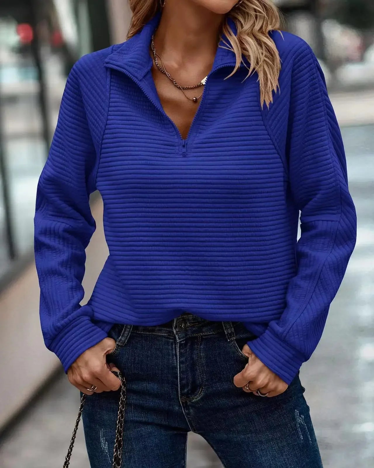 Half-Zip Pullover Sweatshirt