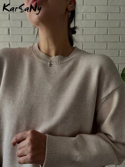 Cozy Oversized Knit Sweater – Your Go-To Autumn/Winter Staple