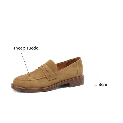 Women's Kid Suede Loafers