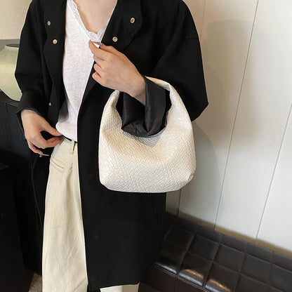 Woven PU Leather Hobo Shoulder Bag