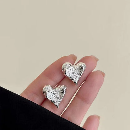 Laoloutian Heart Stud Earrings