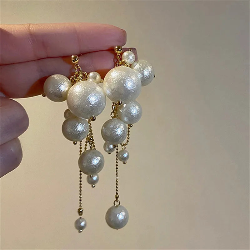 XIALUOKE Tassel Metal Ball Earrings.