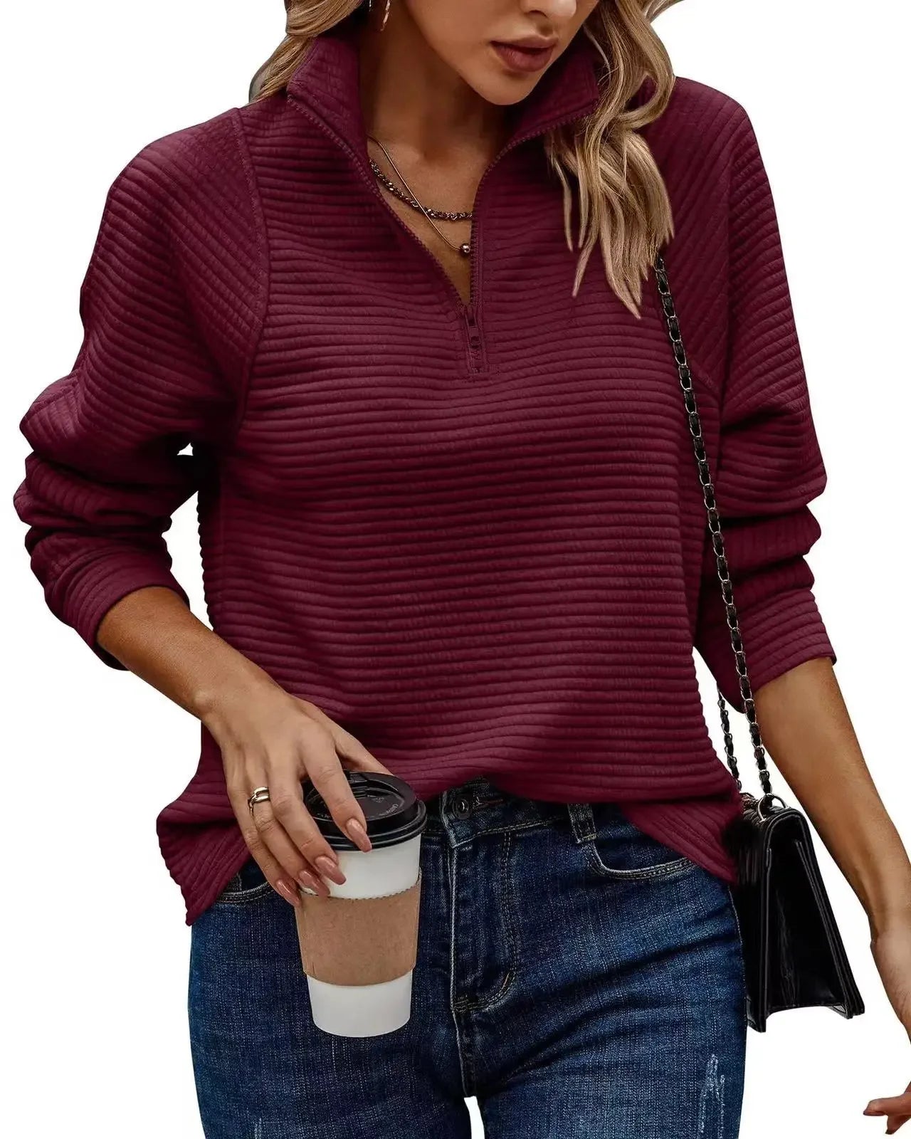 Half-Zip Pullover Sweatshirt