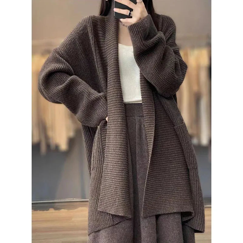 Women's Casual Warm Long Cardigan Sweater