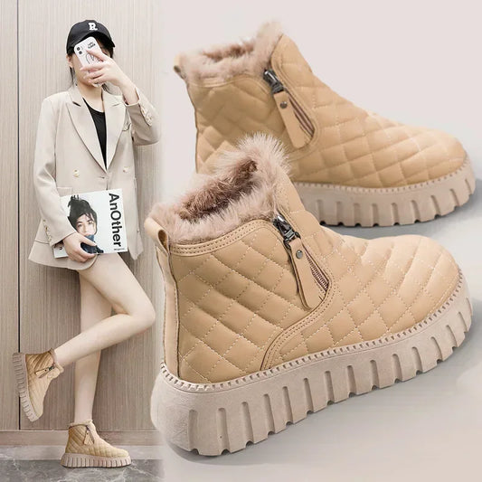 Winter Snow Boots Plush Warm Anti-Slip Casual Shoes