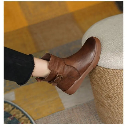 Thick Soled Casual Short Boots