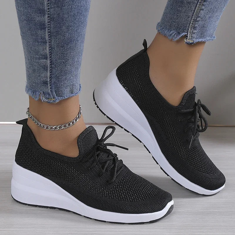 Women's Mesh Platform Sneakers