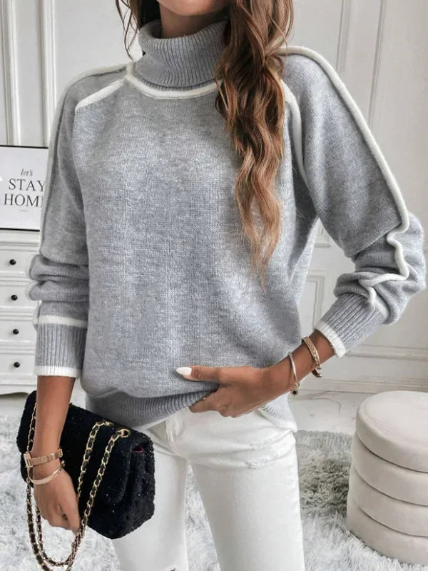 Cozy Turtleneck Loose Knit Sweater