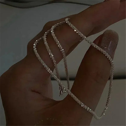 Trendy Water Wave Chain Choker Necklace