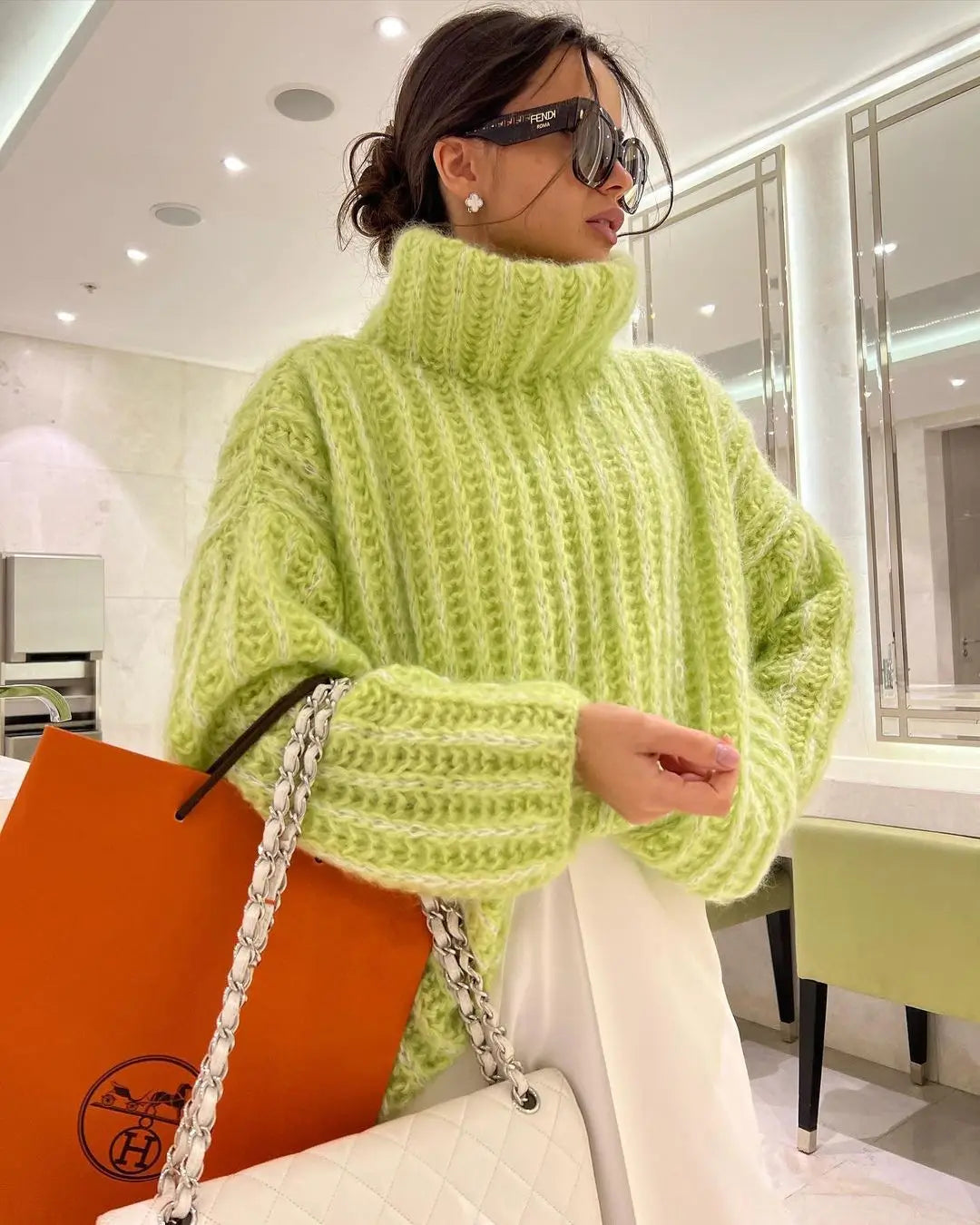 Casual Oversize Loose Turtleneck Sweater