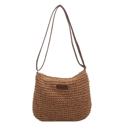 Chic Woven Straw Crossbody Bag