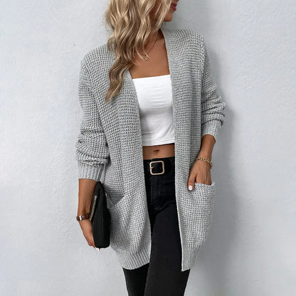 Casual Open-Front V-Neck Sweater