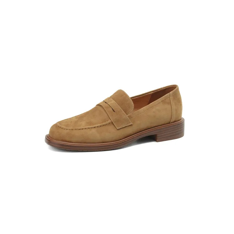 Women's Kid Suede Loafers