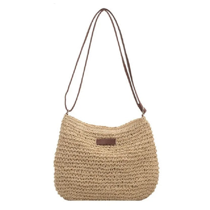 Chic Woven Straw Crossbody Bag